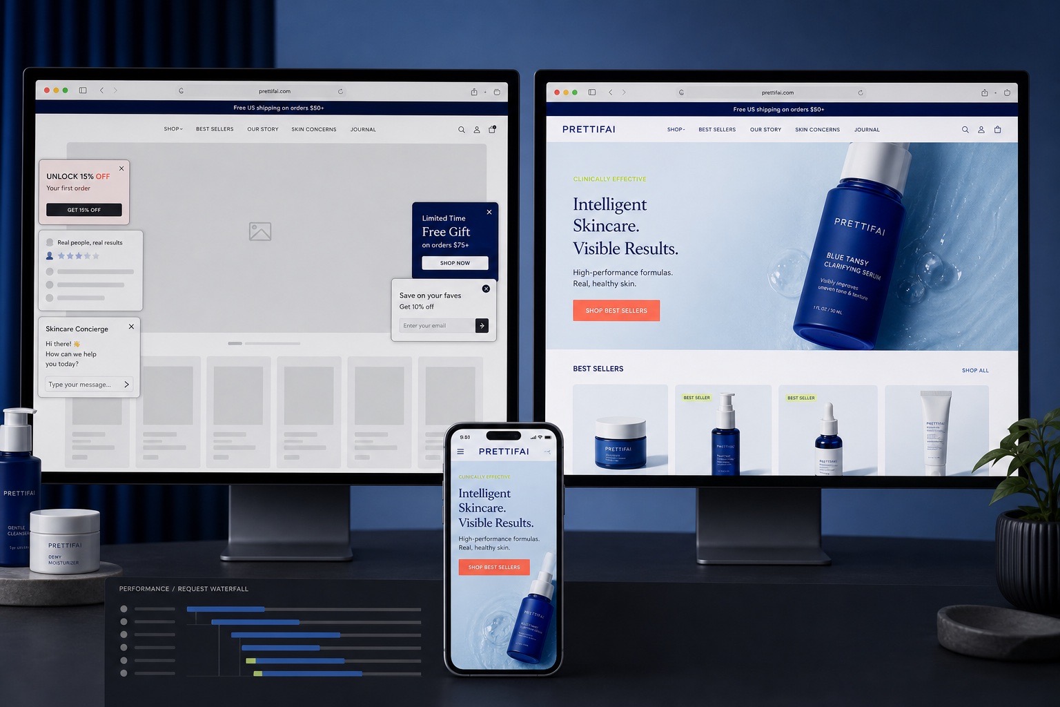 A streamlined storefront moving away from a cluster of unnecessary frontend dependencies